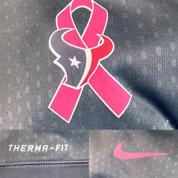 NFL Team Apparel Houston Texans The Crucial Catch Nike Hoodie Breast Cancer XL - Picture 8 of 9